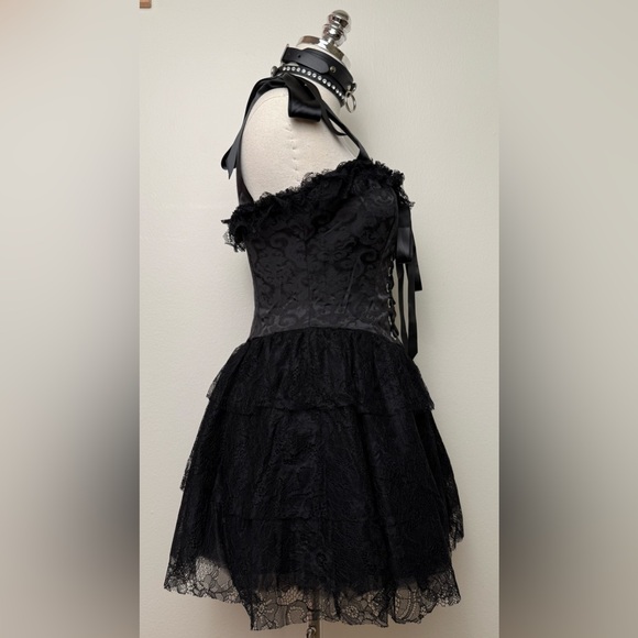 Dollskill Marie Antoinette Black They'll Eat Cake Costume Dress Set Medium - Picture 3 of 8